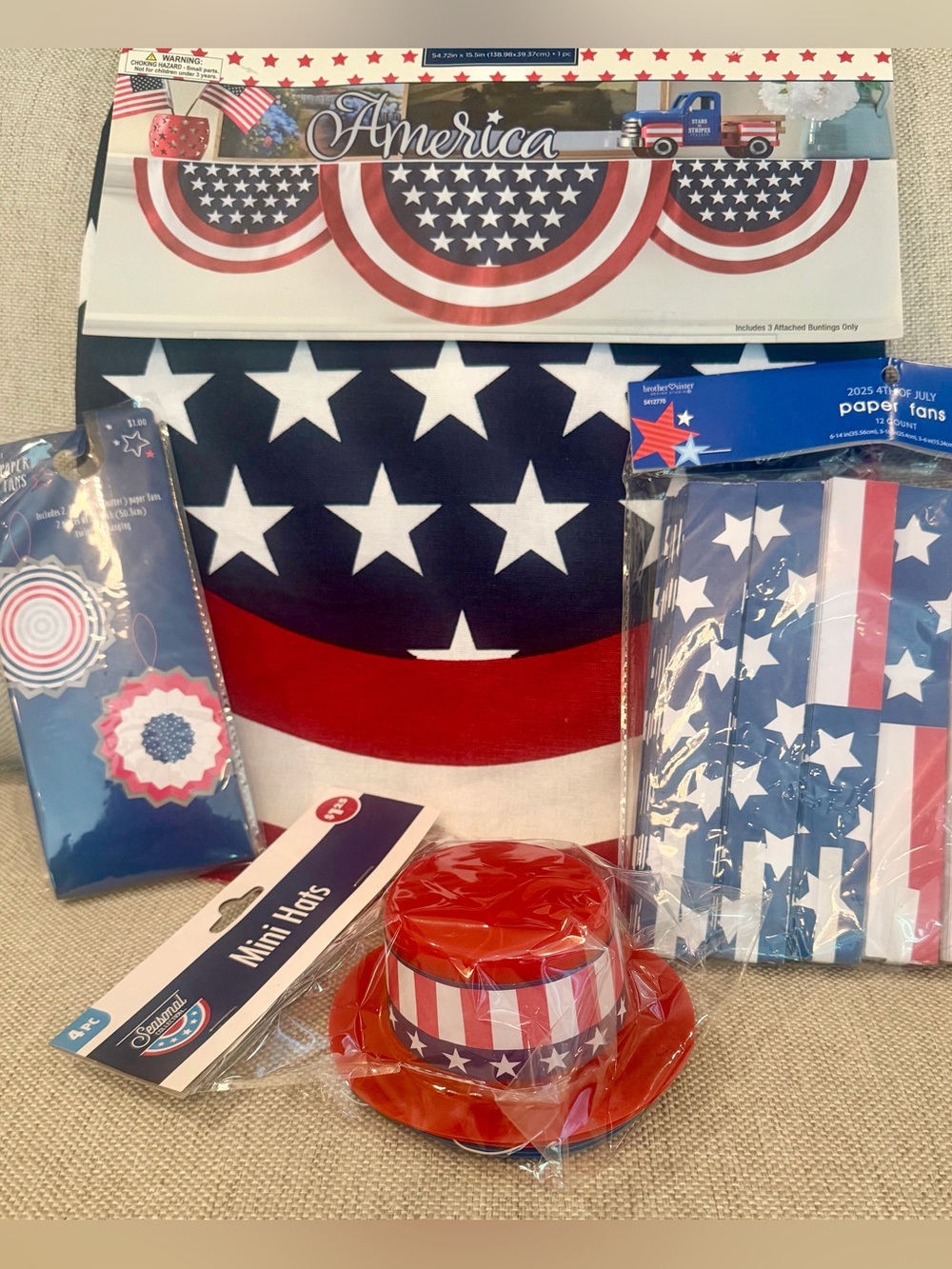 Patriotic America Red White Blue Party Decorations